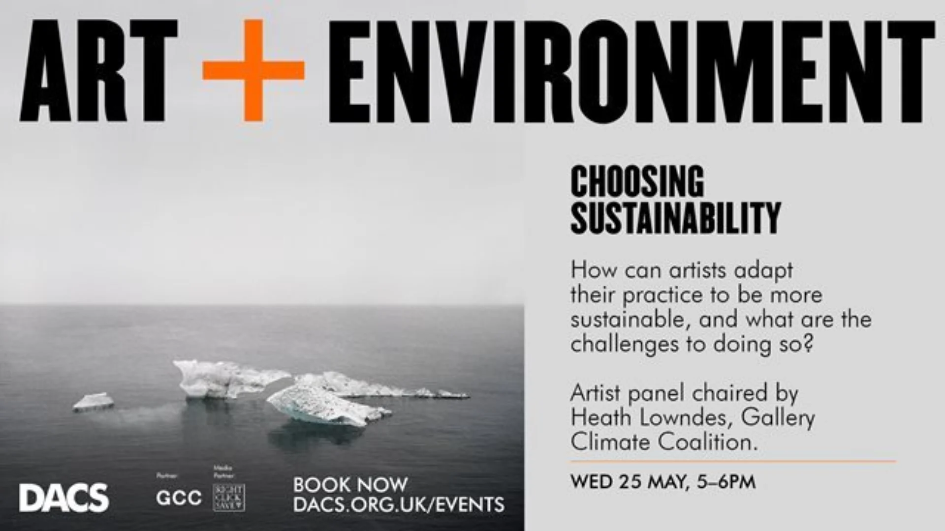Poster advertising event on Choosing sustainability