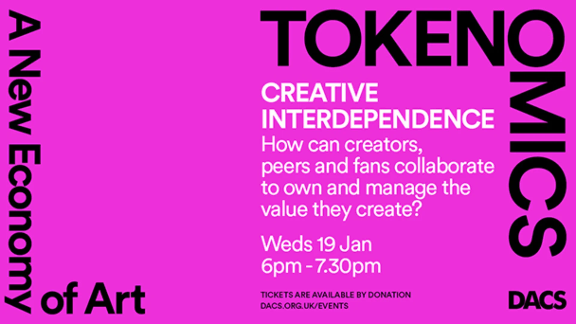 Poster advertising event Creative Interdependence
