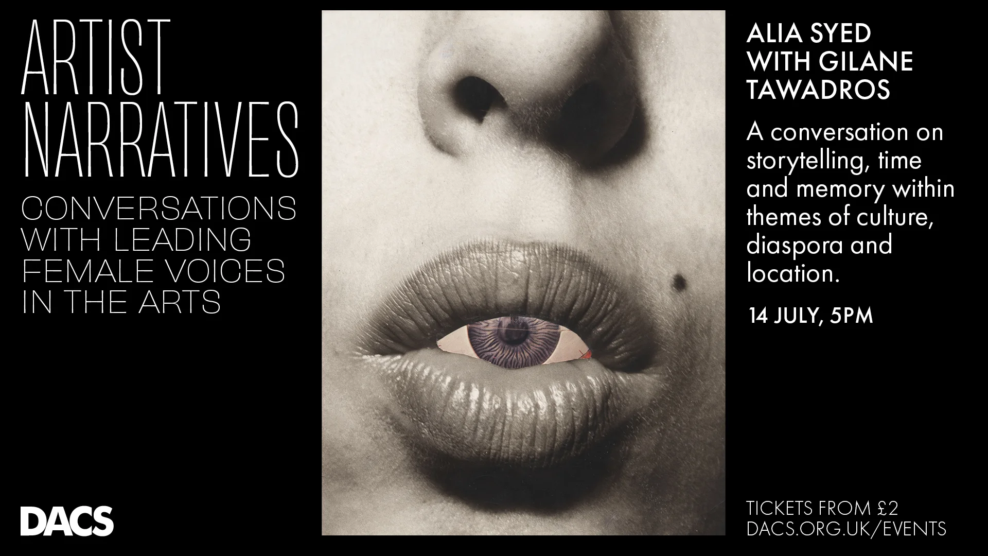 Poster advertising event featuring art work by Penny Slinger