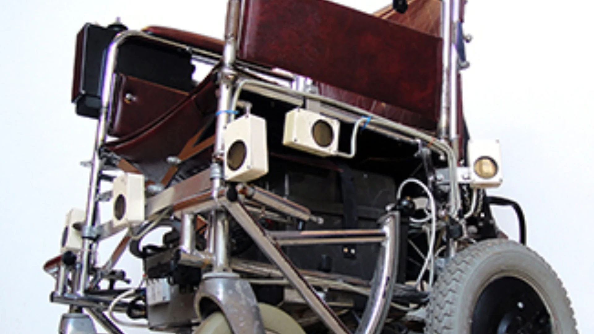 Wheelchair with speakers and other attachments