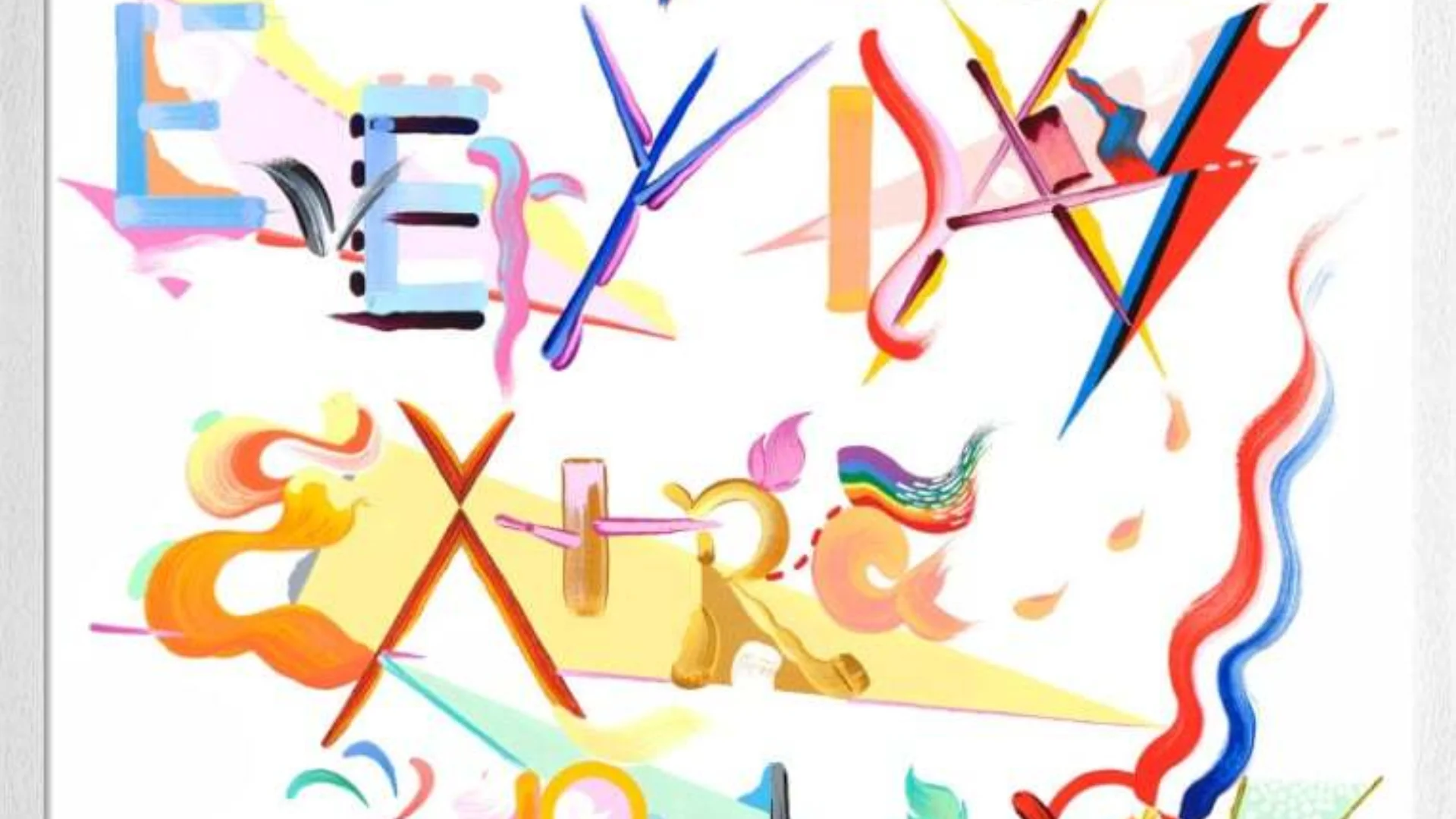 A poster showing the words 'Paris every day extraordinary' in colourful graphics