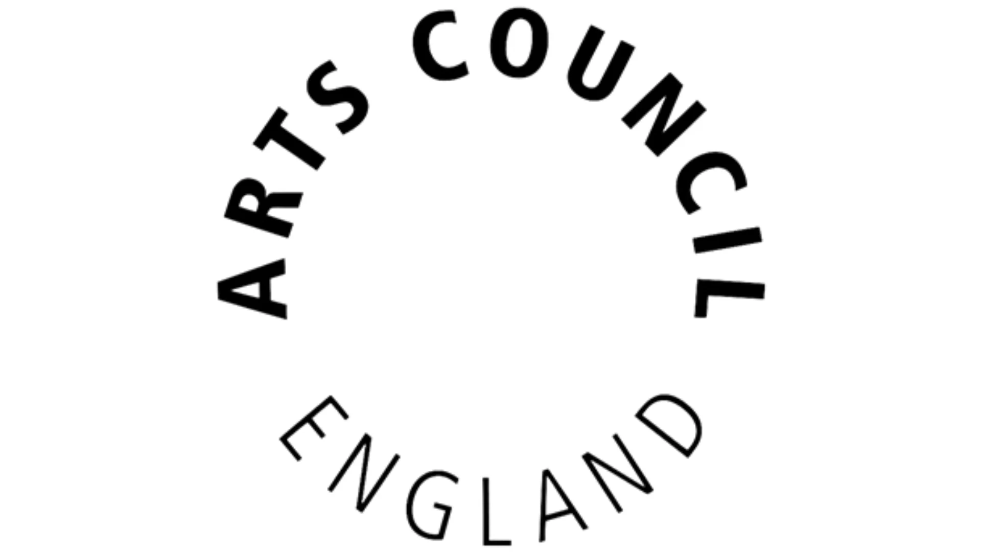 Arts council England written in black and grey to form a circle.