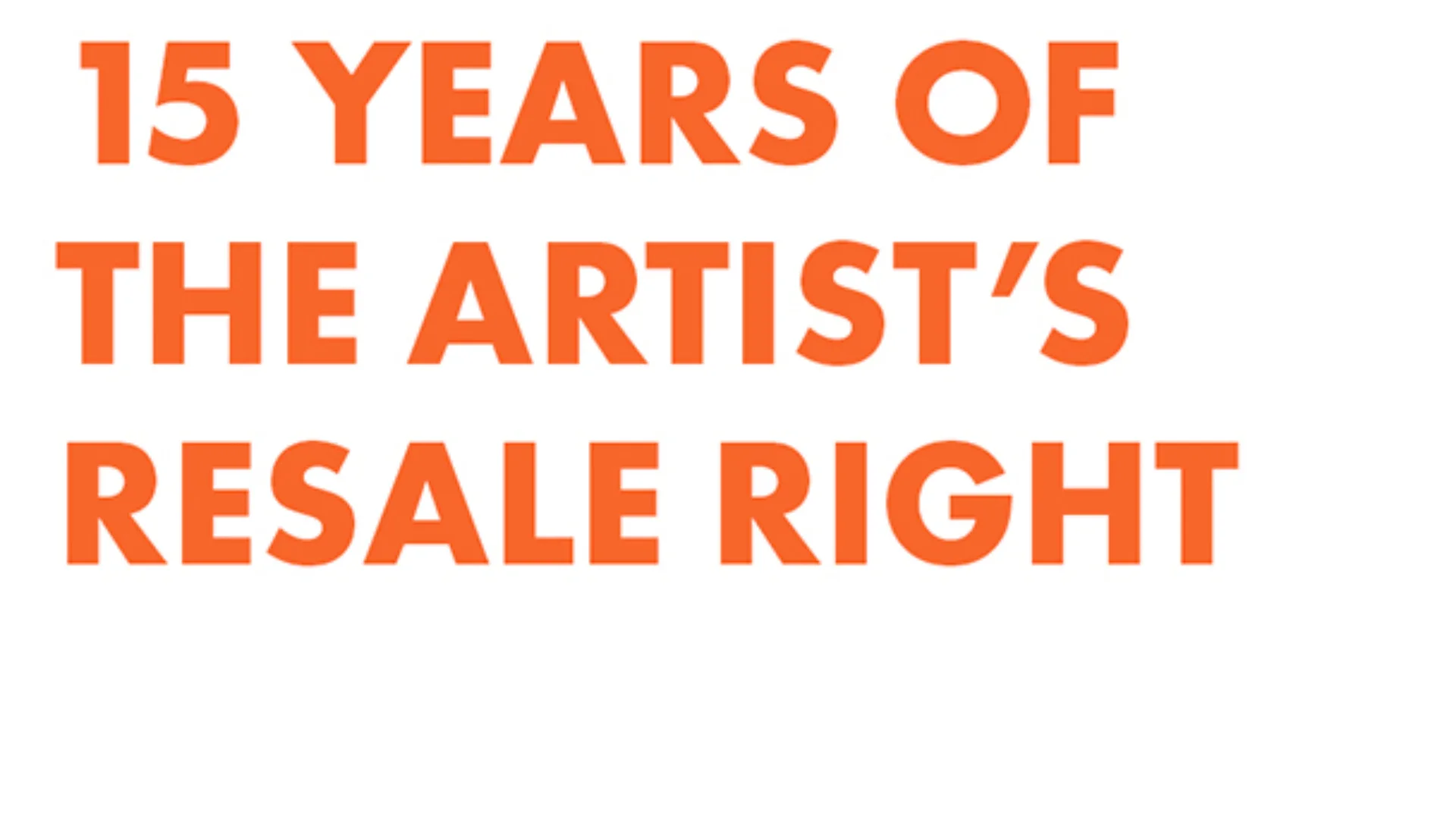 DACS celebrates 15 years of Artist's Resale Right