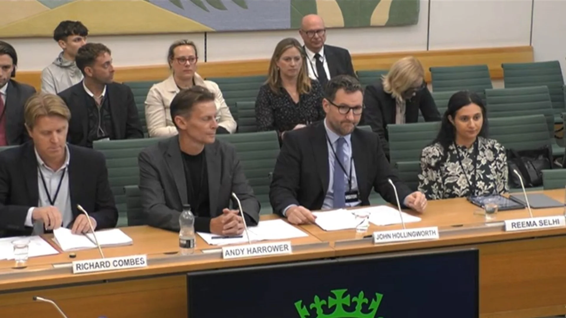Richard Combes (ALCS), Andy Harrower (Directors UK), John Hollingworth (Actor and member of BECS), Reema Selhi (DACS)  speaking to the Culture, Media and Sport Select Committee