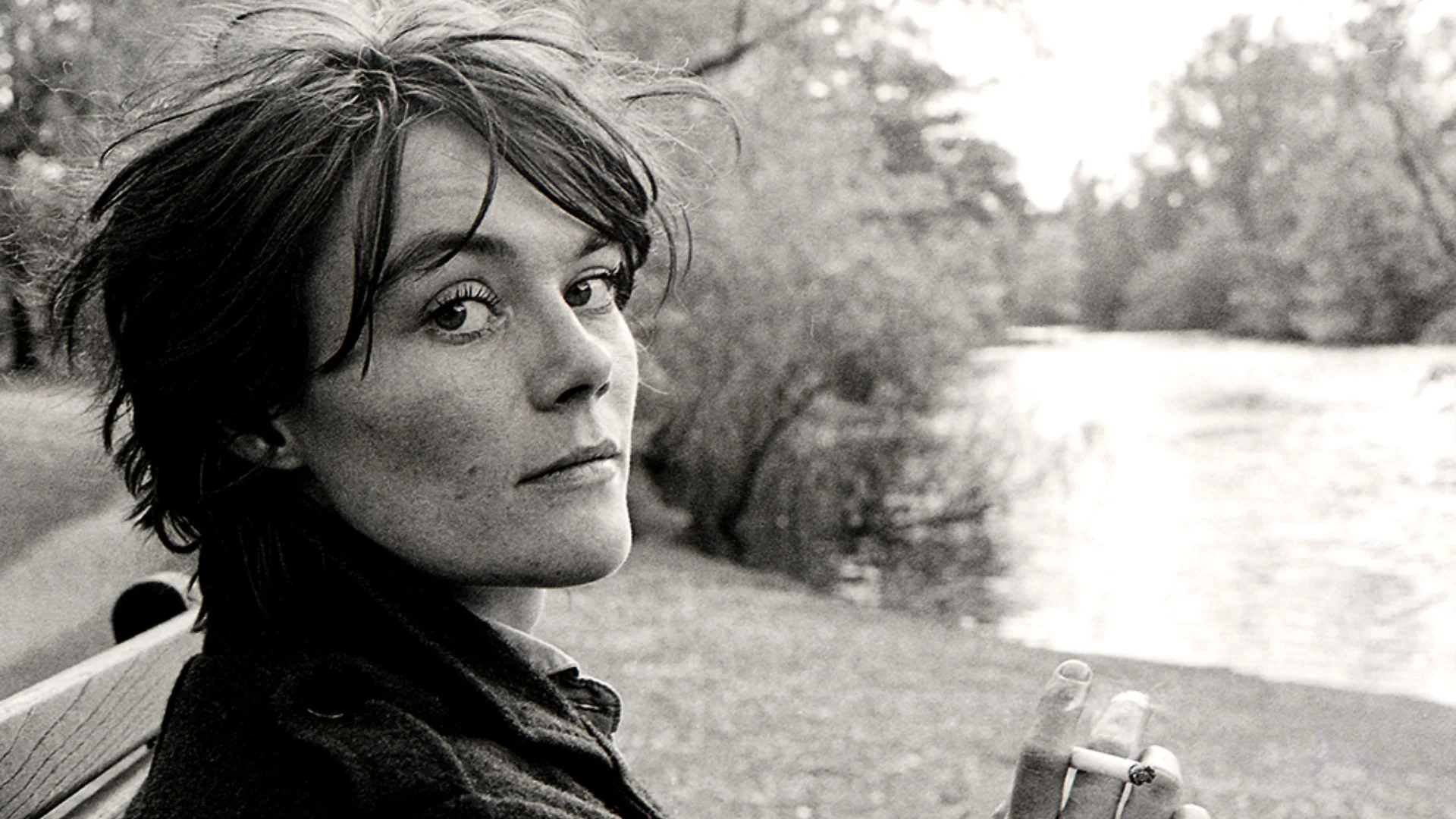 British social documentary photographer Tish Murtha smoking
